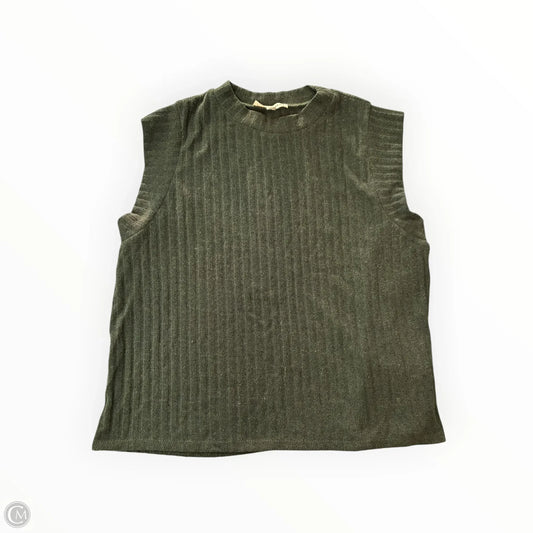 Top Sleeveless By Parallel Skies In Green, Size: M