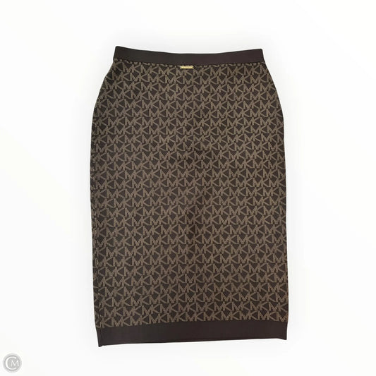 Skirt Midi By Michael By Michael Kors In Brown, Size: 8