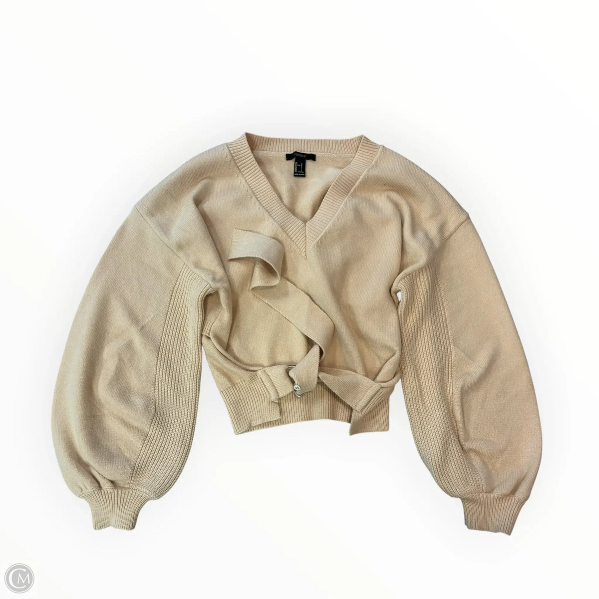 Sweater By Forever 21 In Tan, Size: L