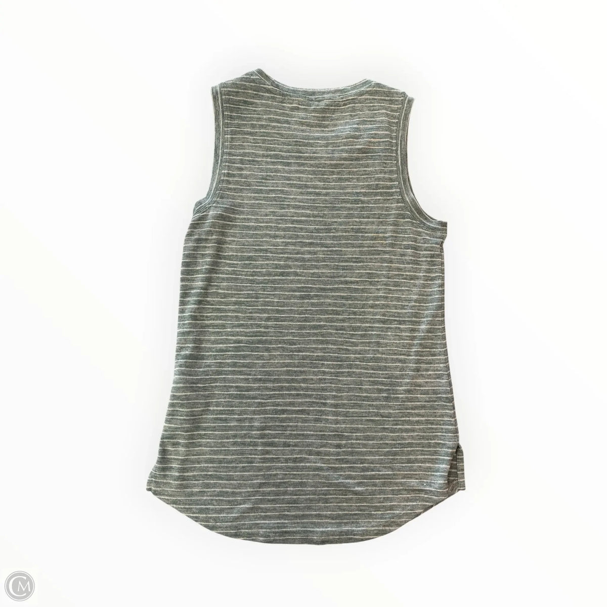 Top Sleeveless Basic By Athleta In Green & White, Size: Xxs