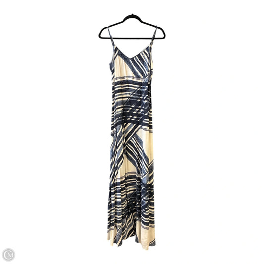 Dress Casual Maxi By Loft In Blue & Cream, Size: Xl