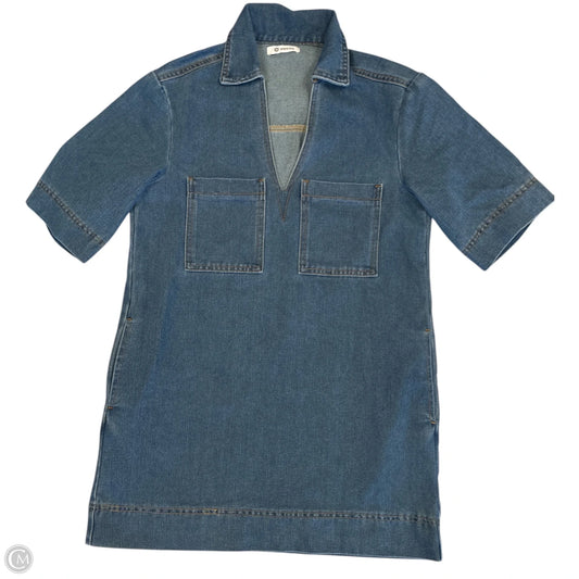 Dress Casual Short By Wenrine In Blue Denim, Size: Xs