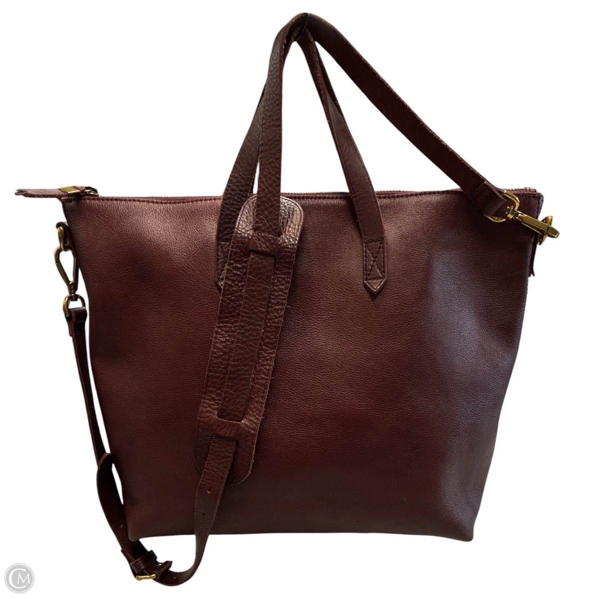 Handbag Leather By Madewell, Size: Medium