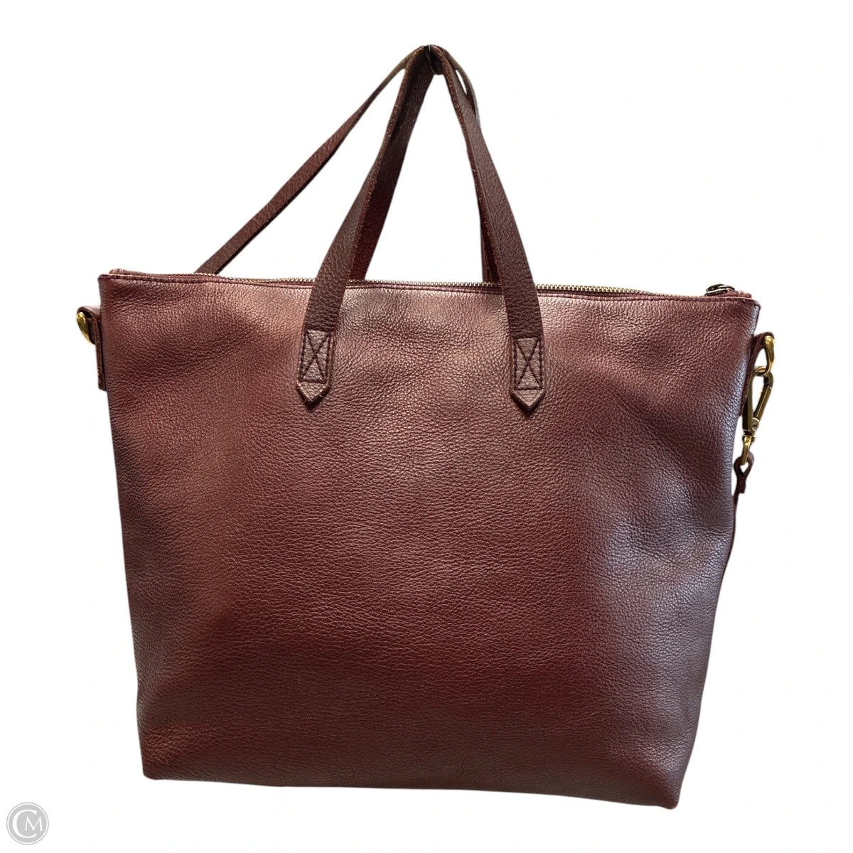 Handbag Leather By Madewell, Size: Medium