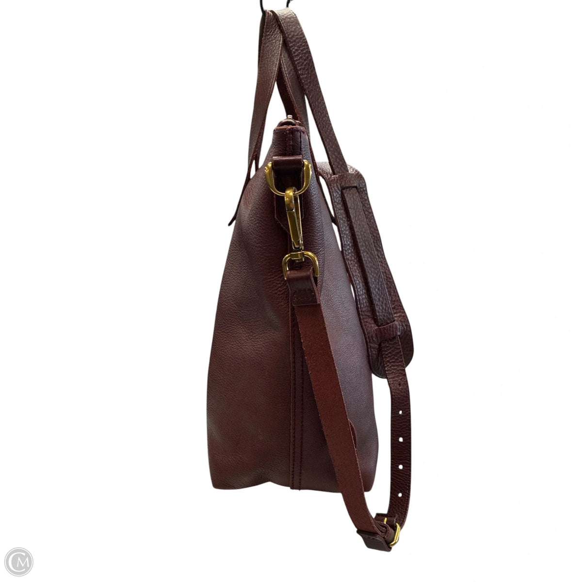 Handbag Leather By Madewell, Size: Medium