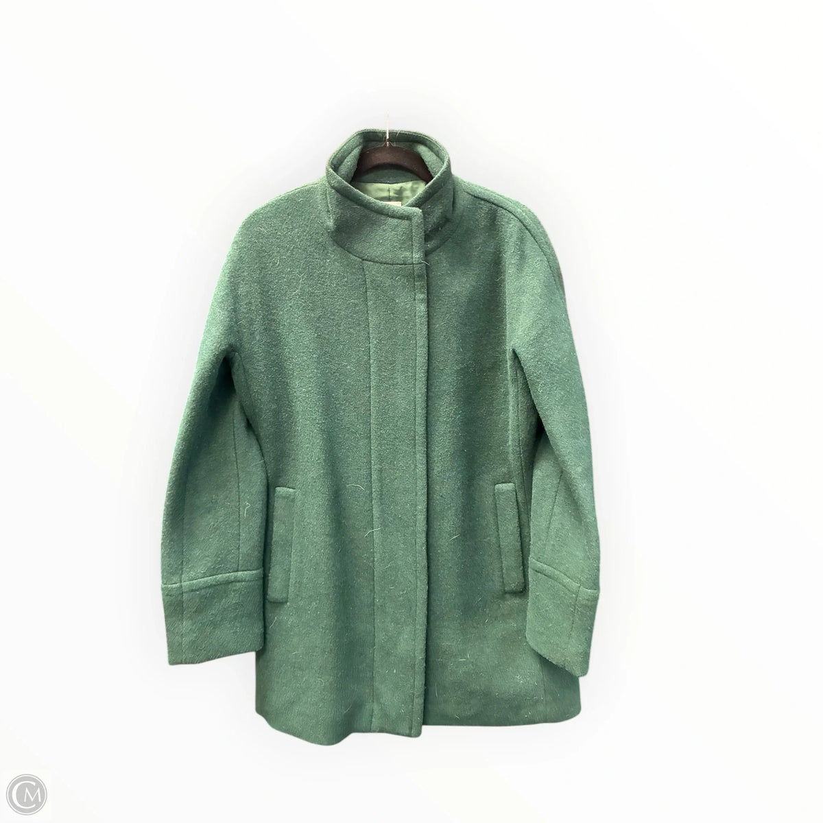 Coat Wool By J. Crew In Green, Size: S