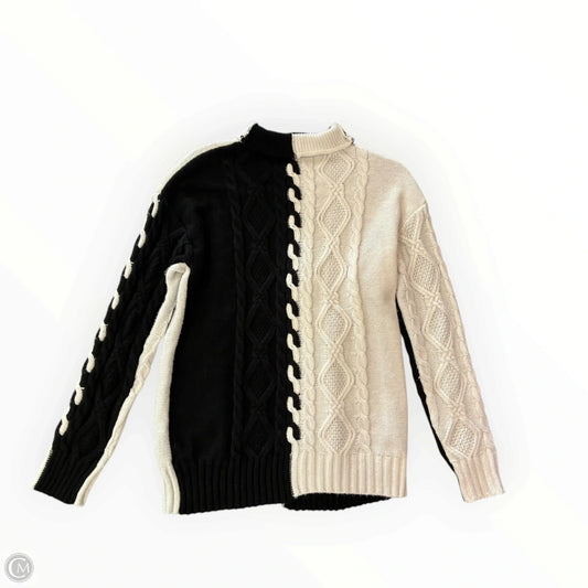 Sweater By Shein In Black & White, Size: Xs