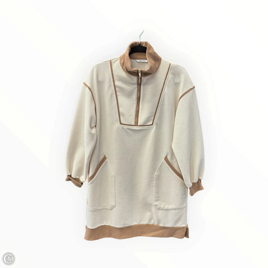Dress Casual Short By Wenrine In Cream & Tan, Size: S
