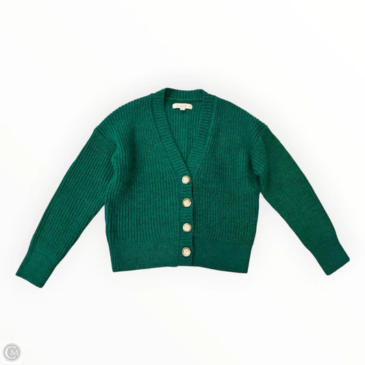 Sweater Cardigan By Loft In Green, Size: M