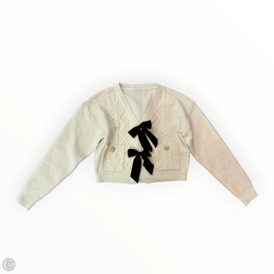 Sweater Cardigan By Shein In Cream, Size: S