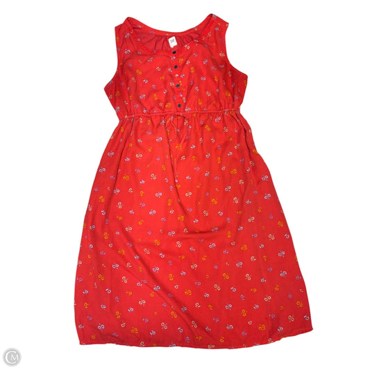 Dress Casual Midi By Gap In Red, Size: S