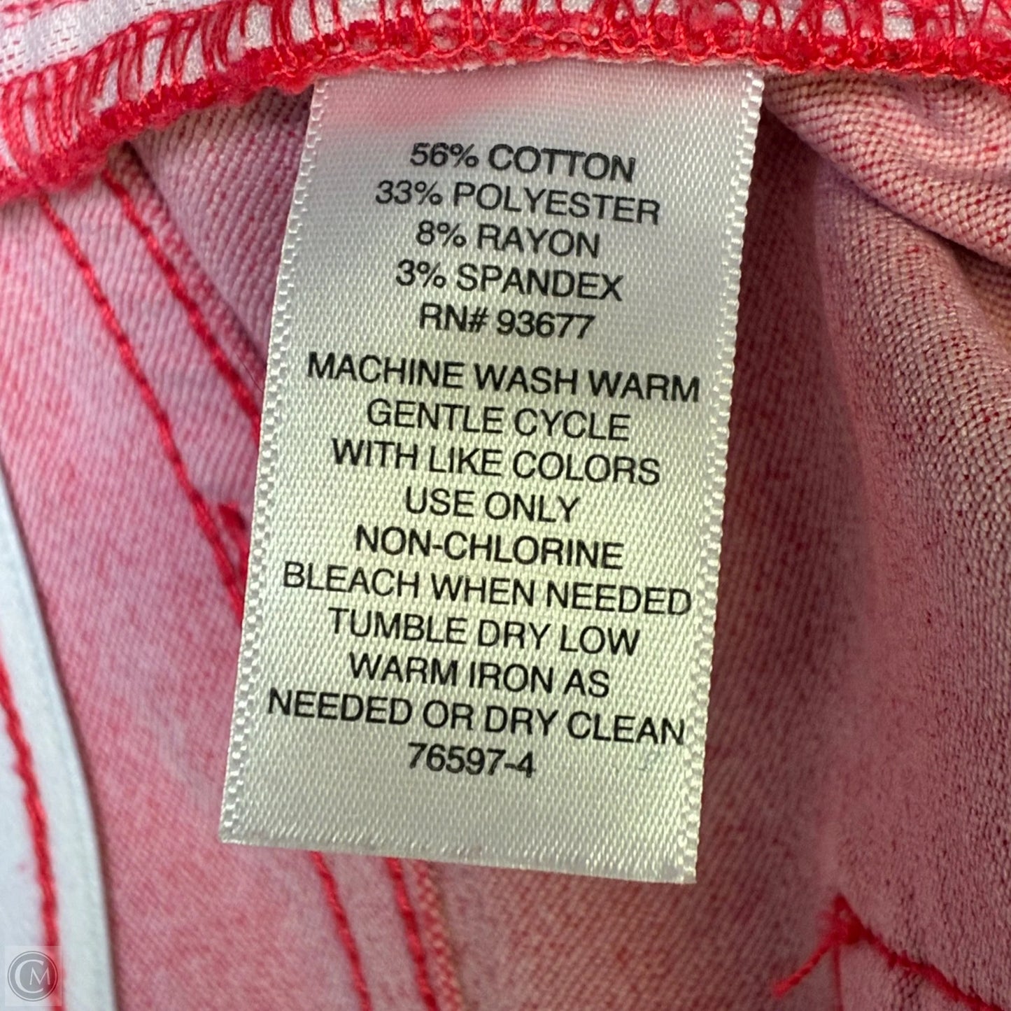 Jeans Straight By Liz Claiborne In Red, Size: 16