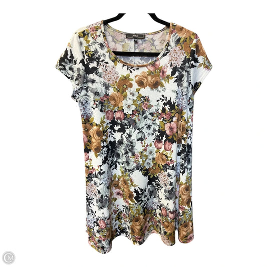 Dress Casual Short By Vibe In Floral Print, Size: Xl