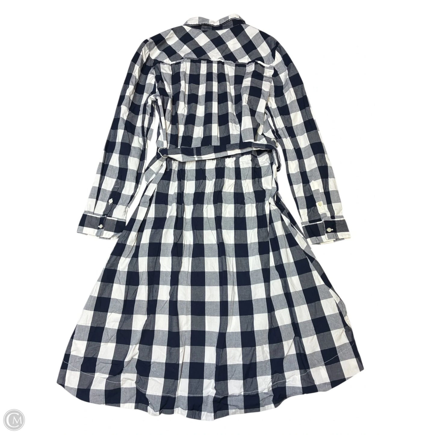 Dress Casual Midi By J. Crew In Blue & White, Size: 10