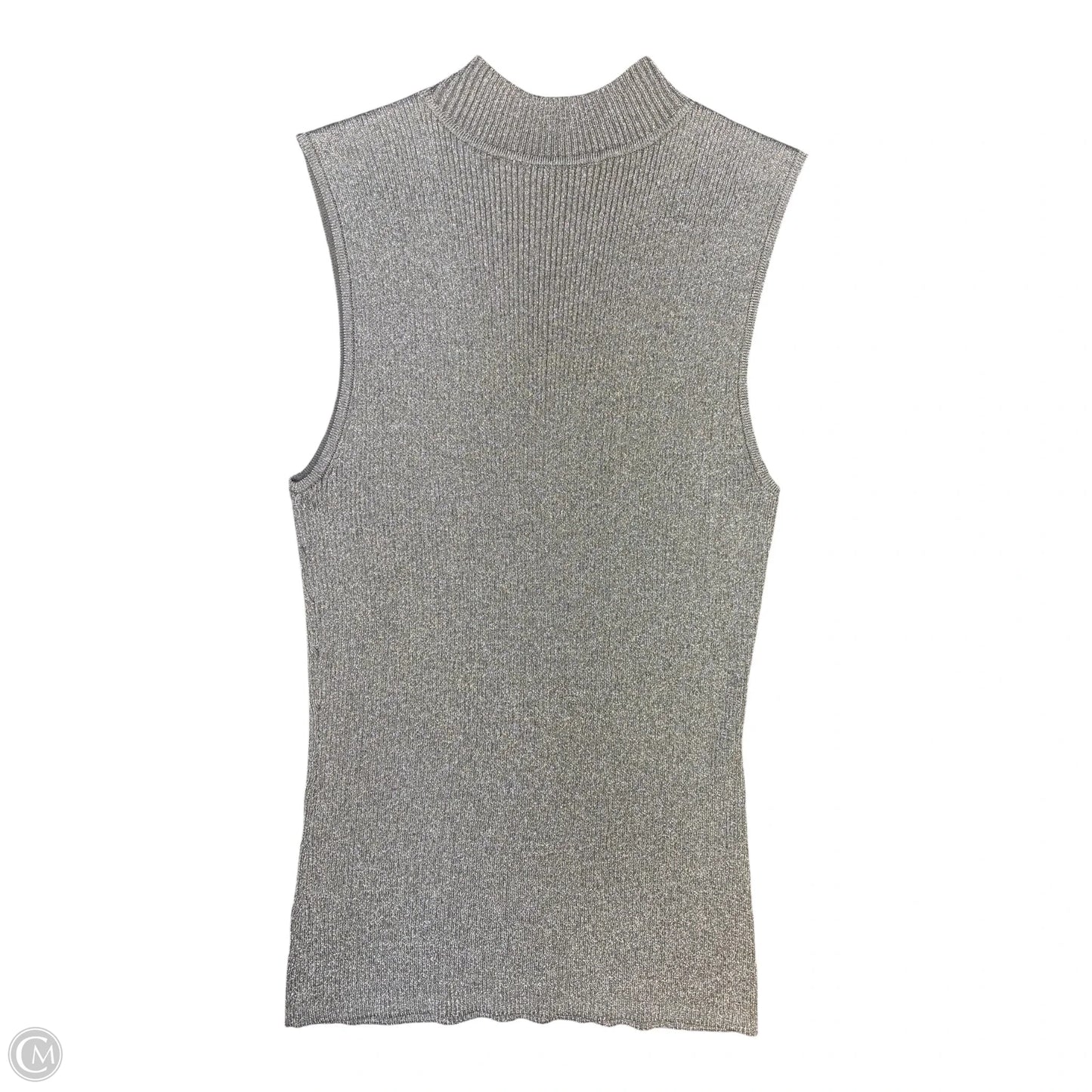 Top Sleeveless By Clothes Mentor In Silver, Size: S