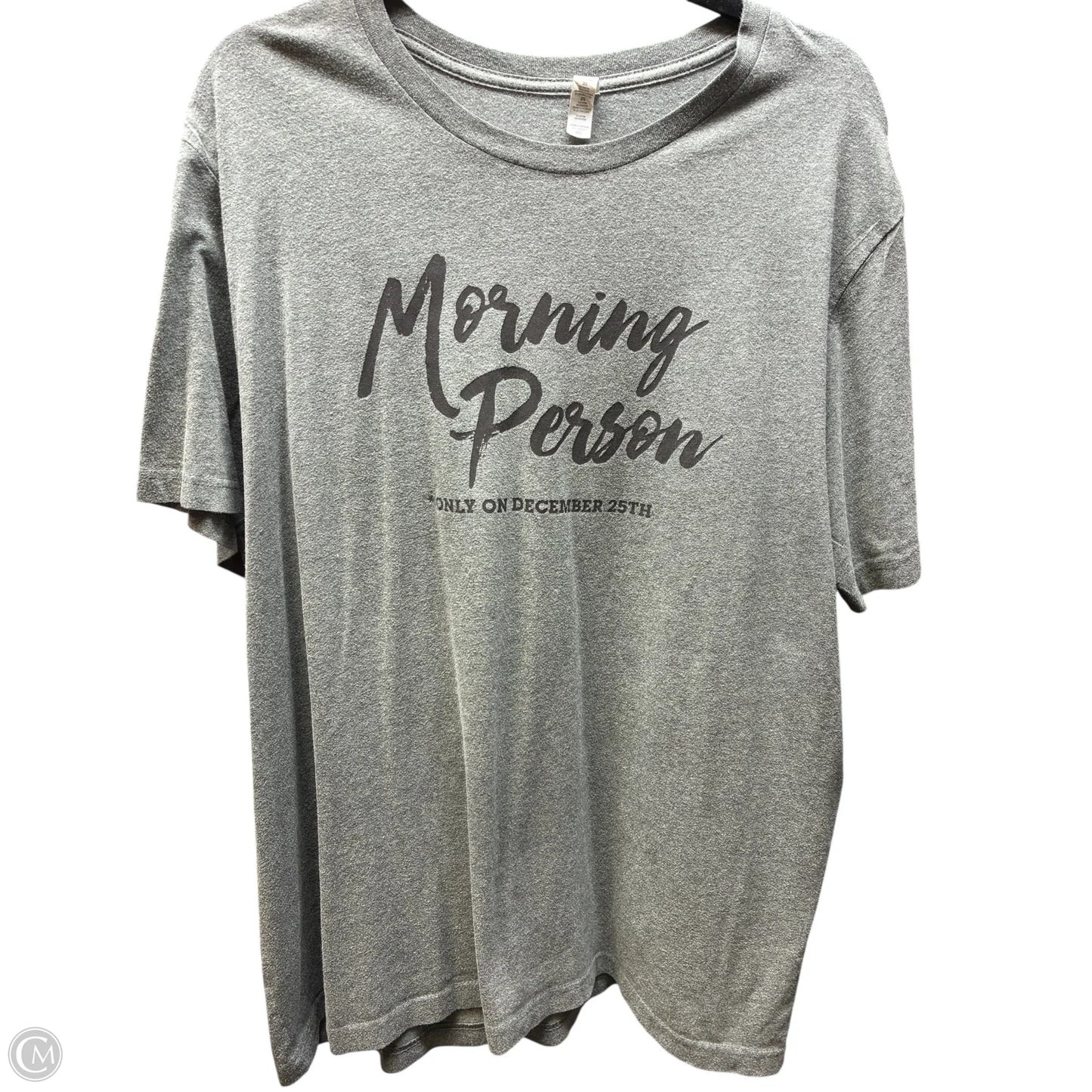 Top Short Sleeve Basic By Clothes Mentor In Grey, Size: 2x