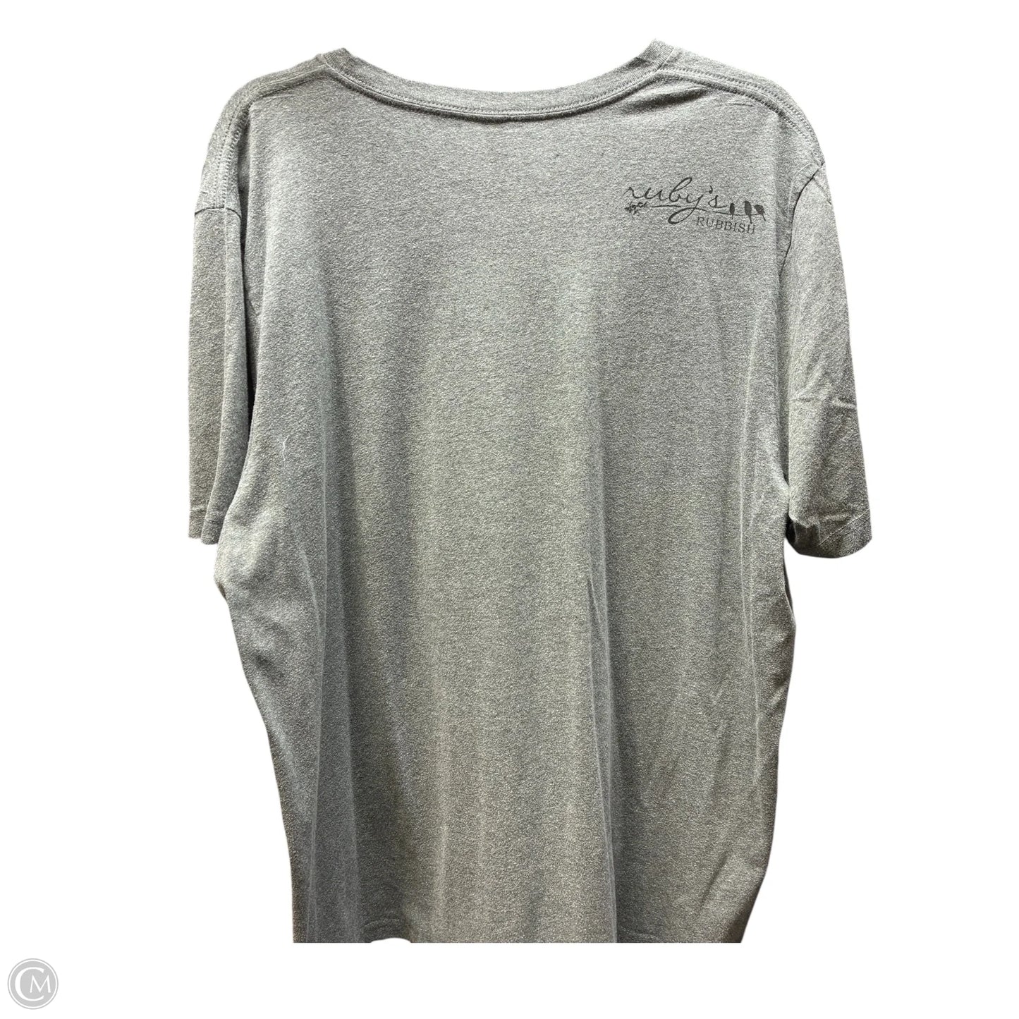 Top Short Sleeve Basic By Clothes Mentor In Grey, Size: 2x