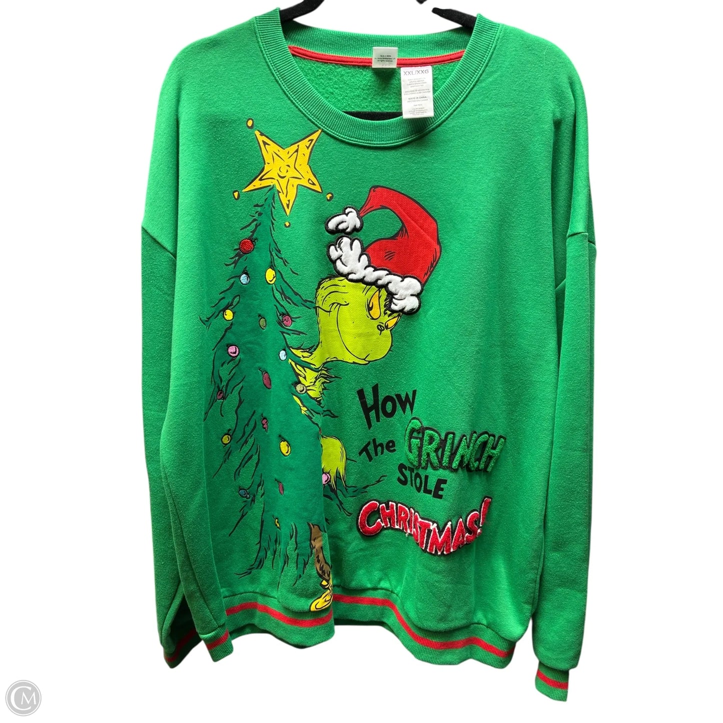 Sweatshirt Crewneck By Clothes Mentor In Green, Size: Xxl