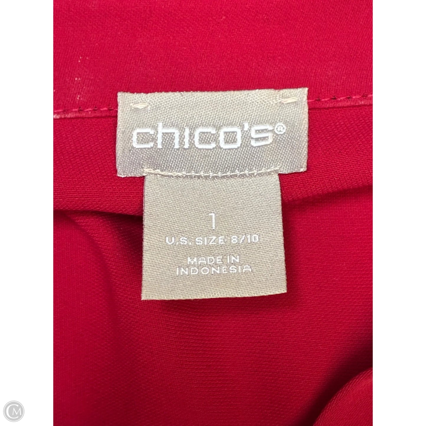 Blouse Long Sleeve By Chicos In Red, Size: M
