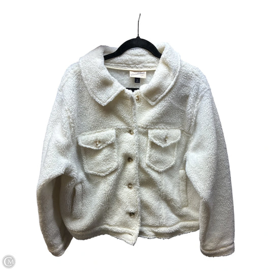 Jacket Fleece By Universal Thread In Cream, Size: Xxl