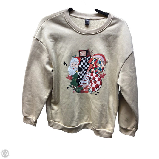 Sweatshirt Crewneck By Shein In Tan, Size: Xs