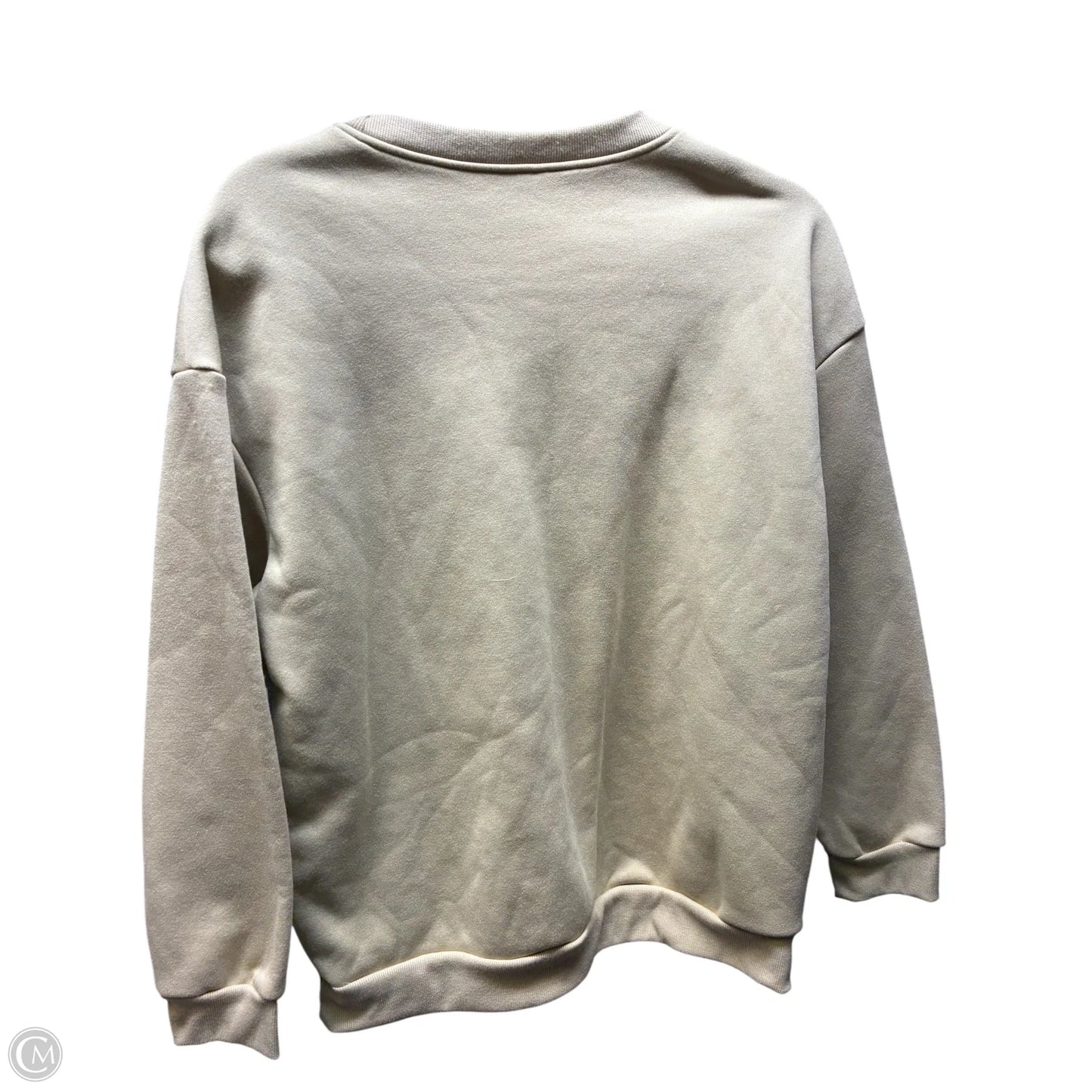 Sweatshirt Crewneck By Shein In Tan, Size: Xs