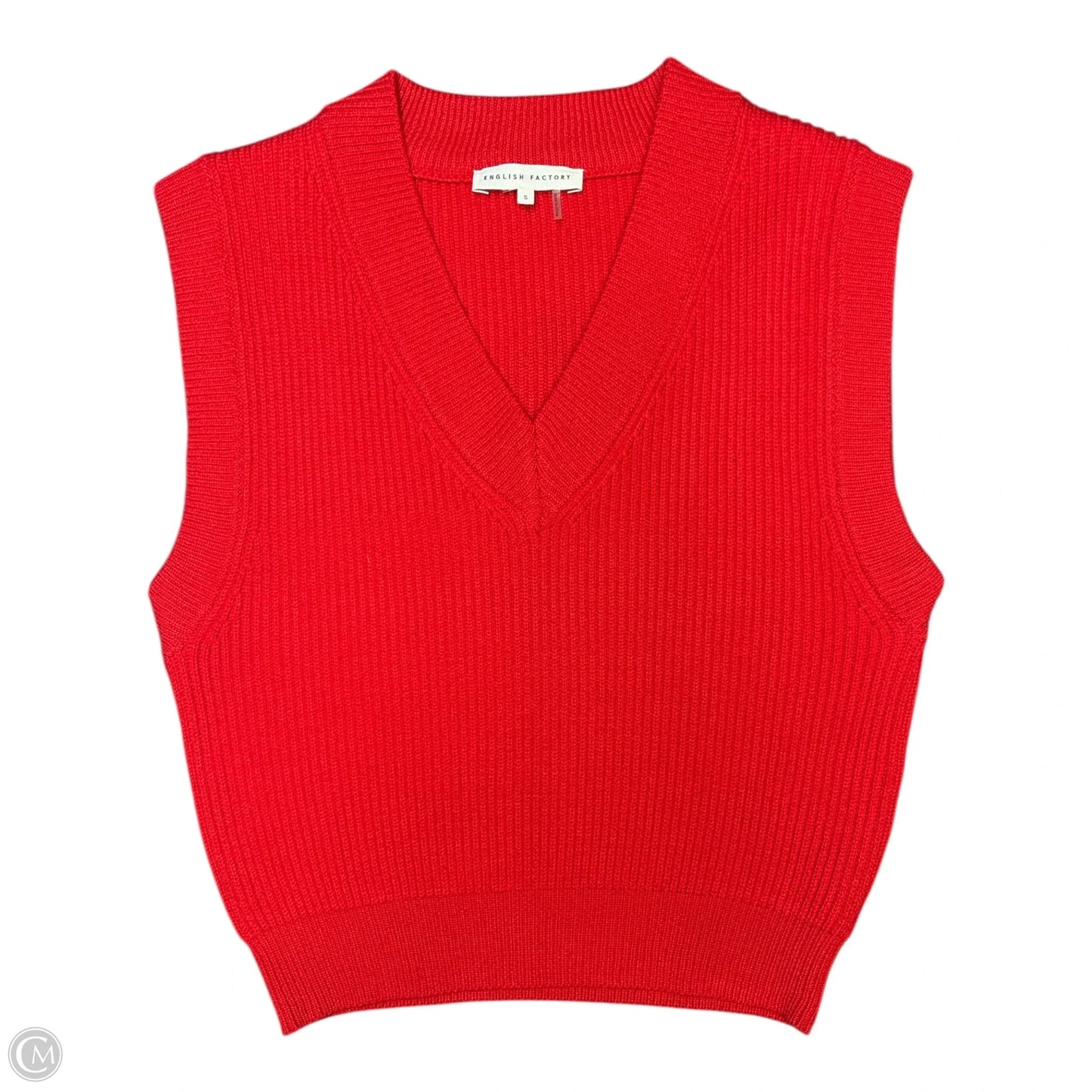 Vest Sweater By English Factory In Red, Size: S