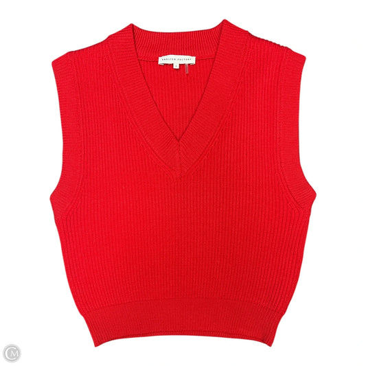 Vest Sweater By English Factory In Red, Size: S