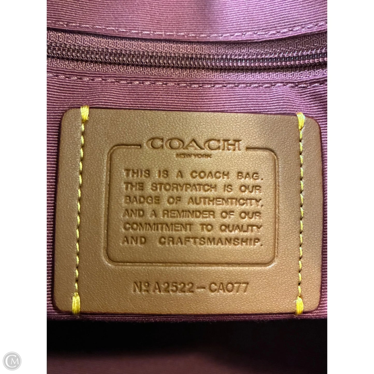 Handbag Designer By Coach, Size: Medium