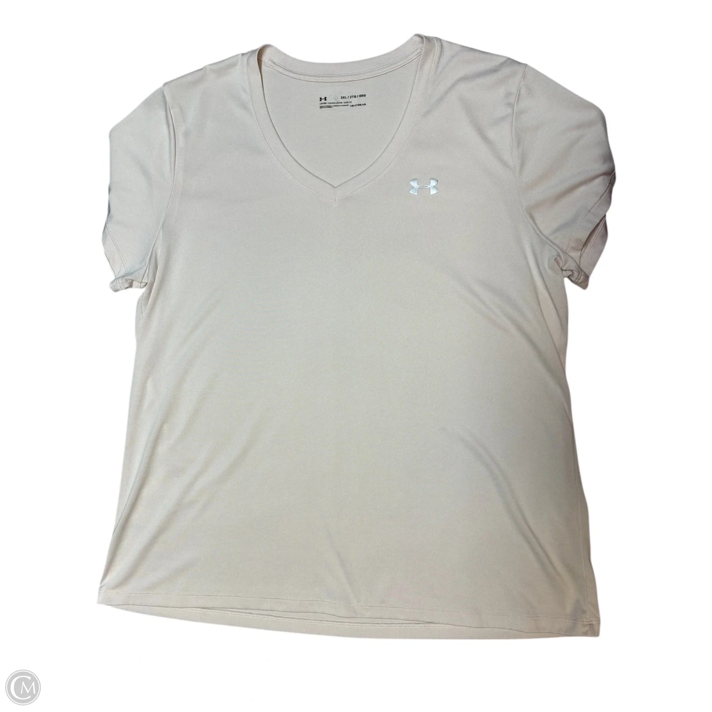 Athletic Top Short Sleeve By Under Armour In Pink, Size: 2x