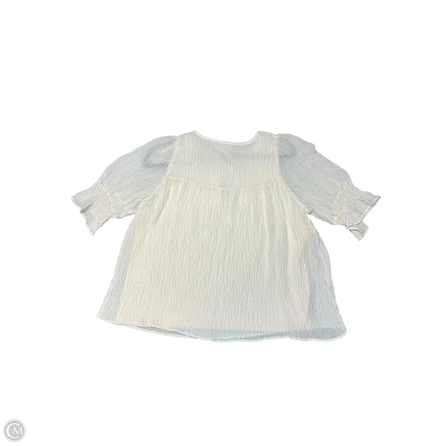 Blouse Short Sleeve By &merci In Peach, Size: M