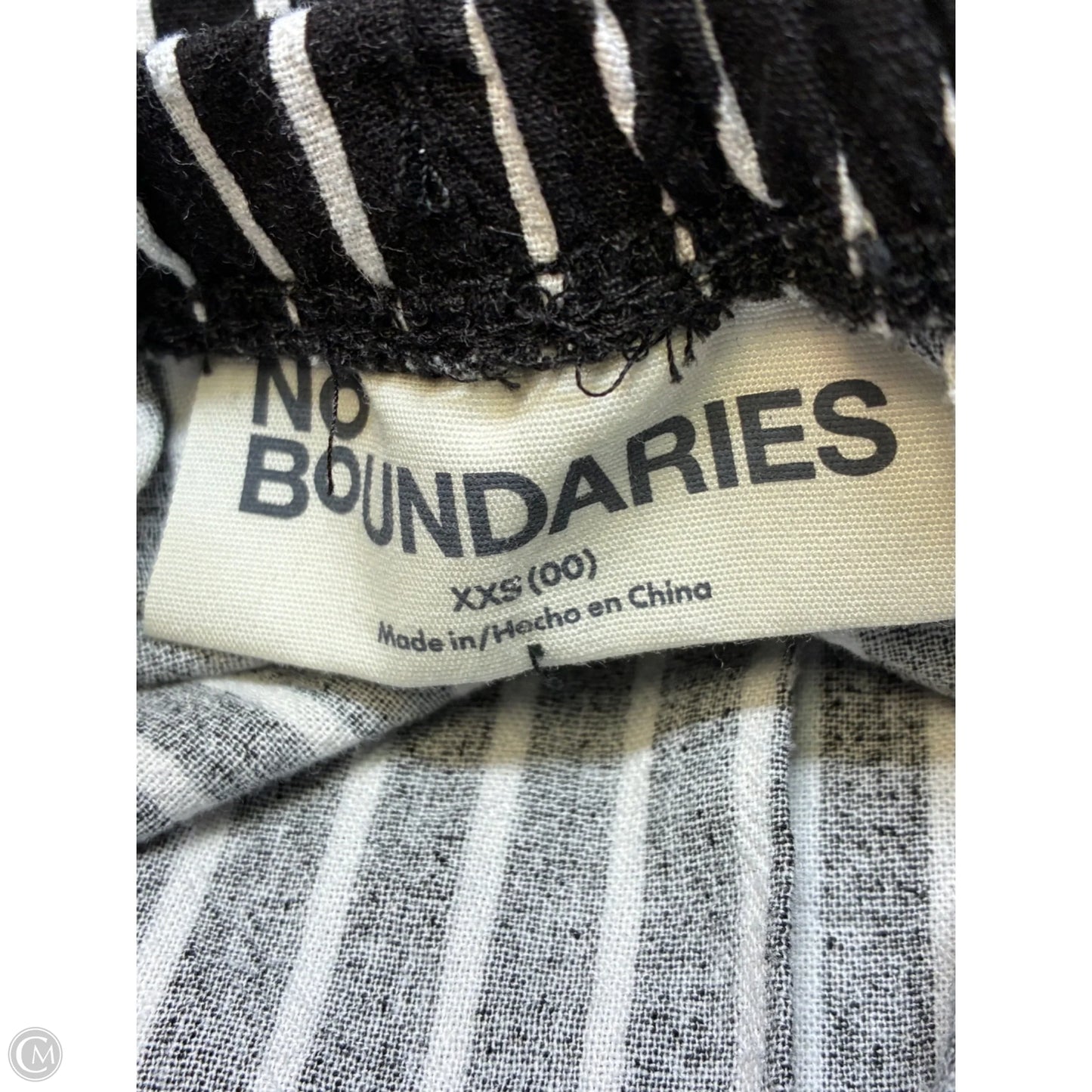 Pants Lounge By No Boundaries In Black & White, Size: Xxs