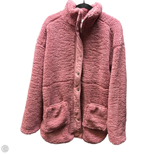 Jacket Faux Fur & Sherpa By Clothes Mentor In Pink, Size: Xl