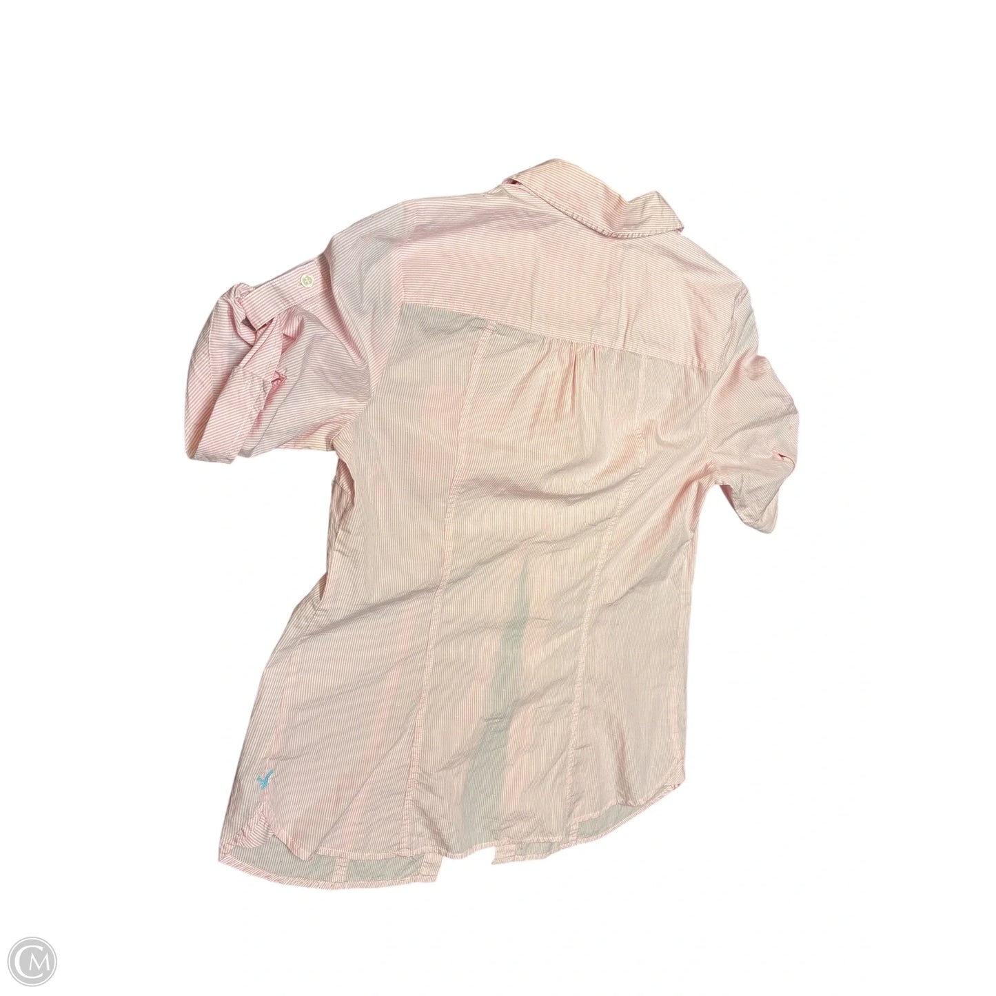 Blouse Short Sleeve By American Eagle In Pink, Size: M