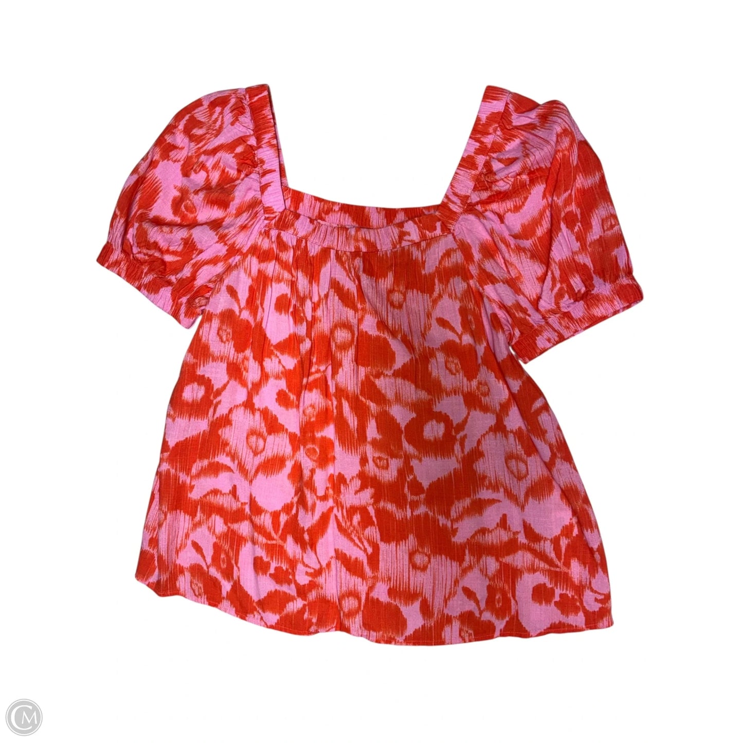 Top Short Sleeve By Sonoma In Orange & Pink, Size: S