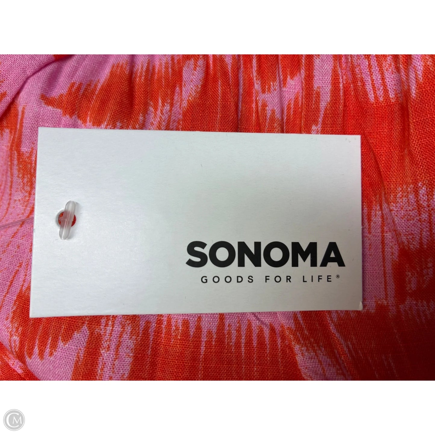 Top Short Sleeve By Sonoma In Orange & Pink, Size: S
