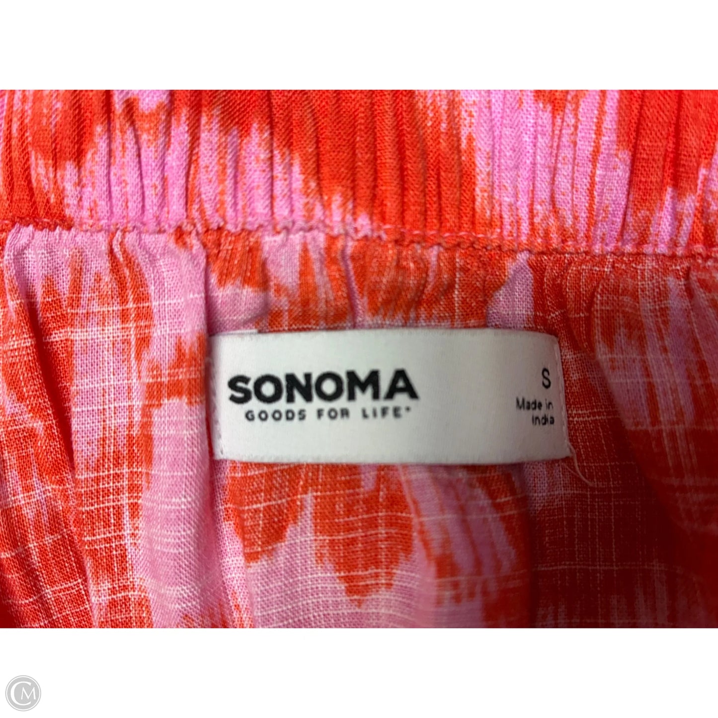 Top Short Sleeve By Sonoma In Orange & Pink, Size: S