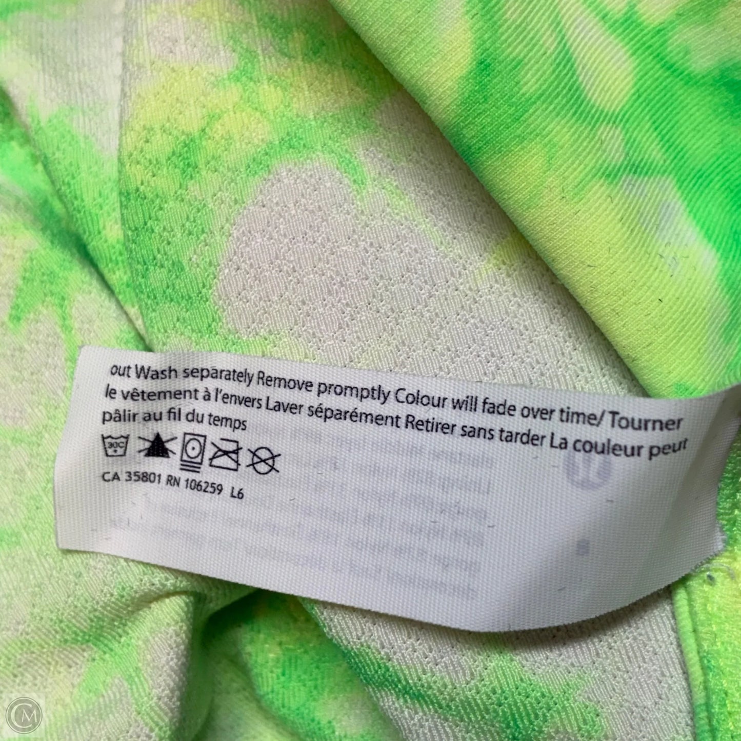 Athletic Bra By Lululemon In Green, Size: S