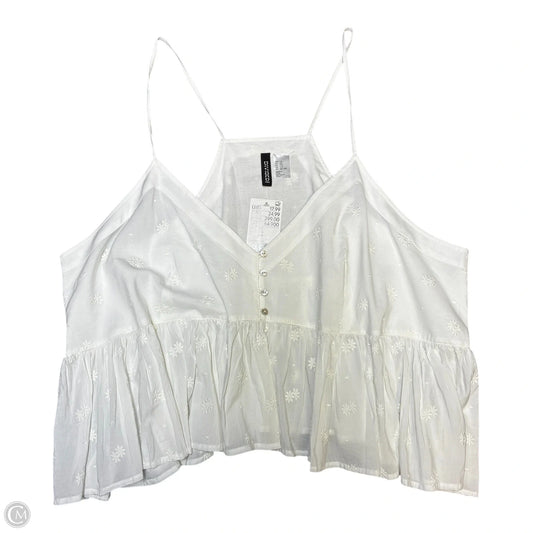 Blouse Sleeveless By Divided In White, Size: Xxl