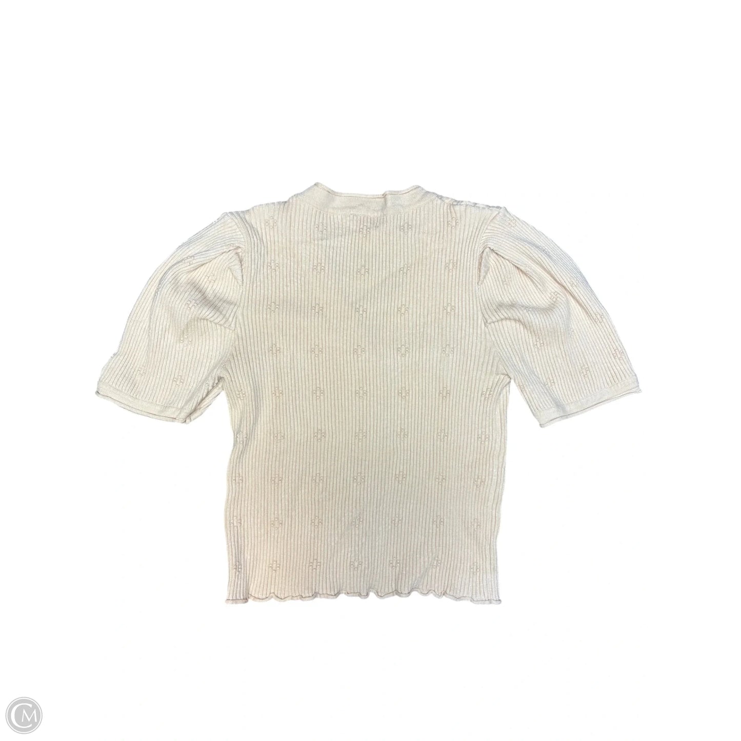 Top Short Sleeve By Cmf In Cream, Size: M