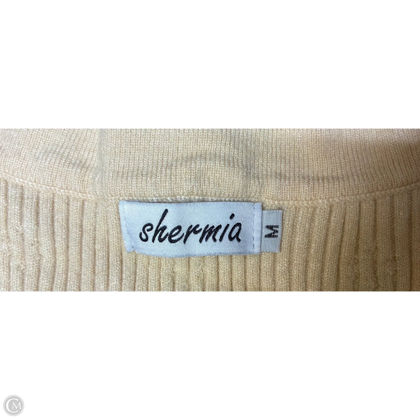 Top Short Sleeve By Cmf In Cream, Size: M