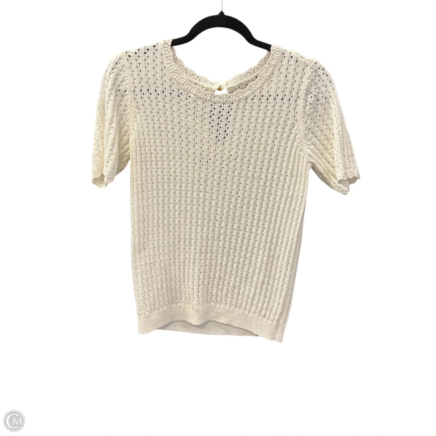 Top Short Sleeve By Loft In White, Size: S