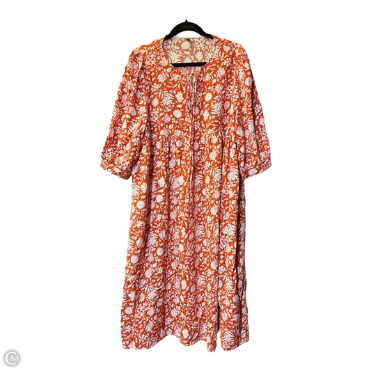 Dress Casual Midi By Clothes Mentor In Floral Print, Size: L