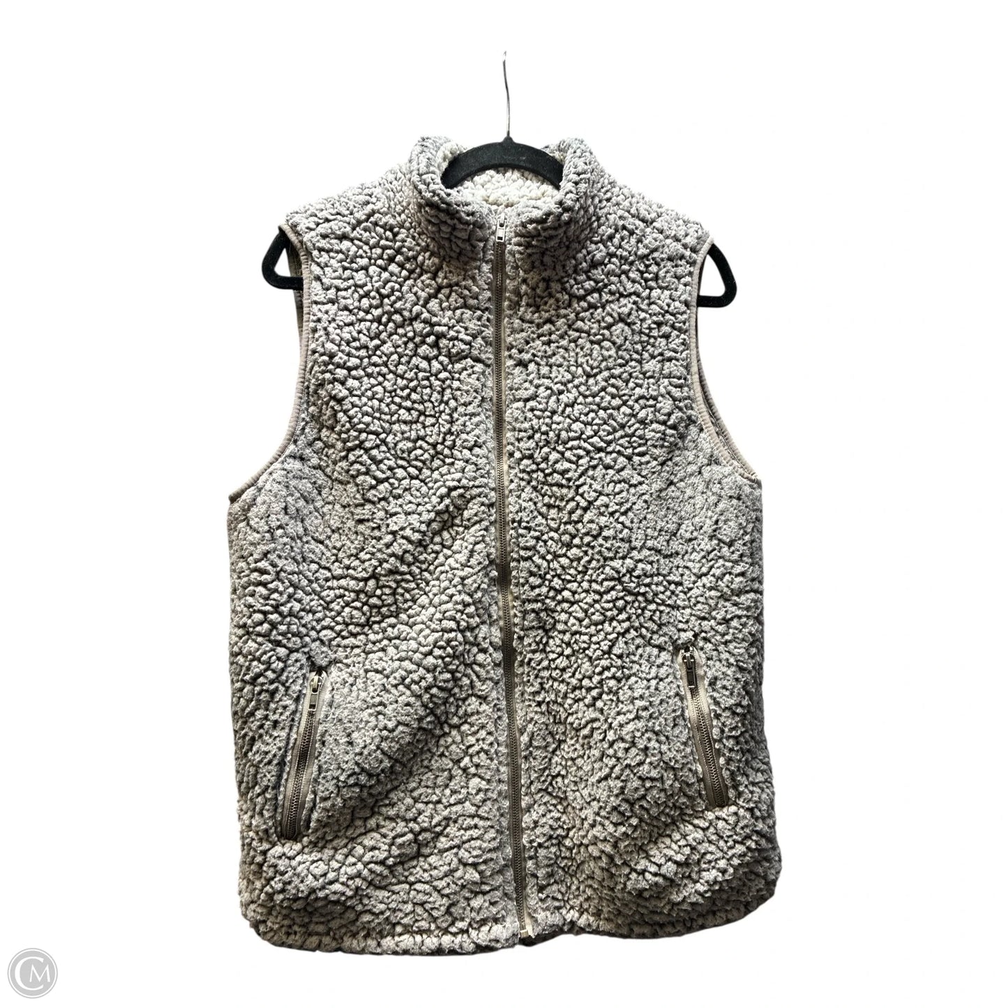 Vest Faux Fur & Sherpa By Thread And Supply In Grey, Size: Xl