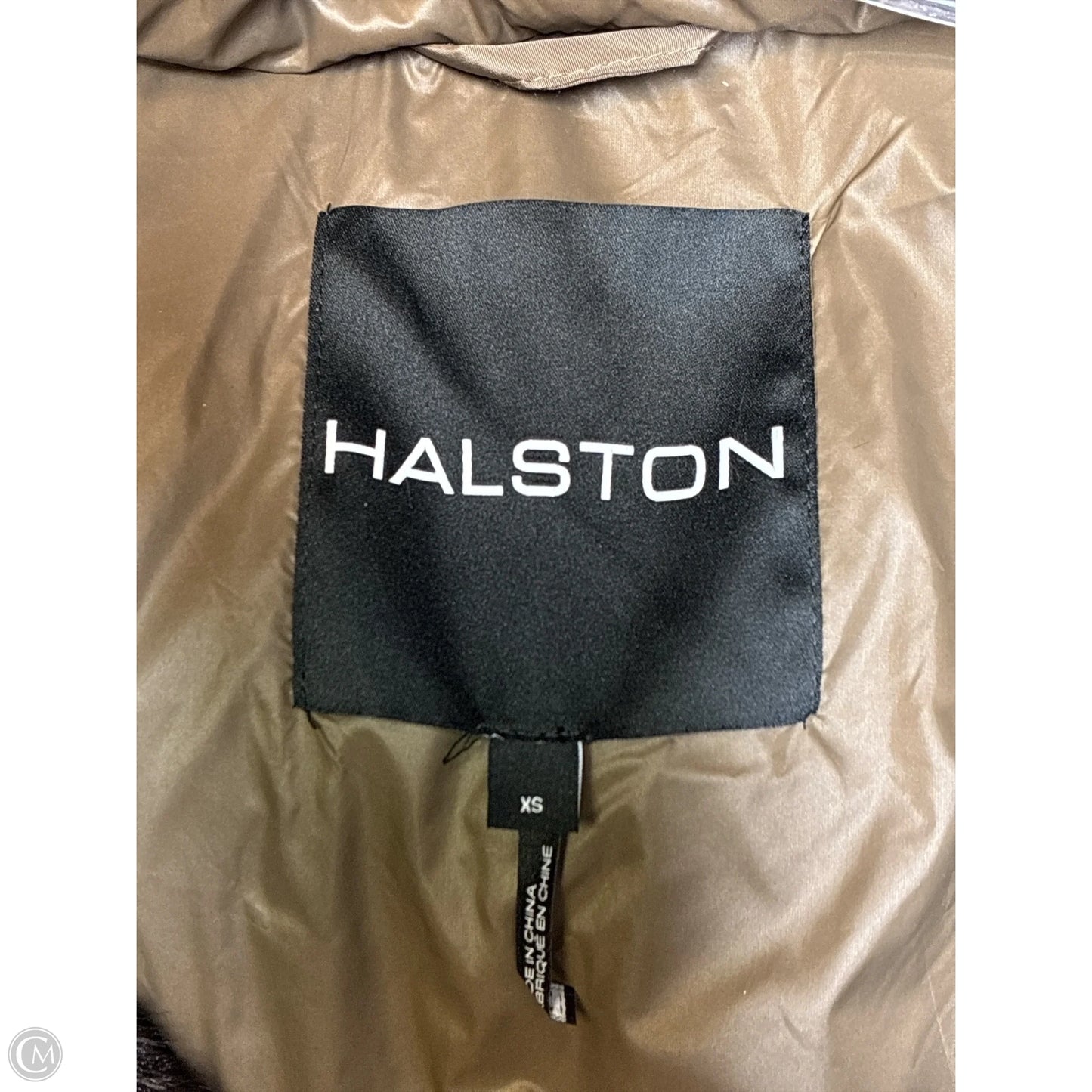 Coat Designer By Halston In Brown, Size: Xs