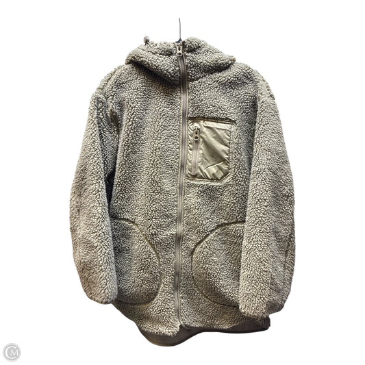 Jacket Faux Fur & Sherpa By H&m In Green, Size: S