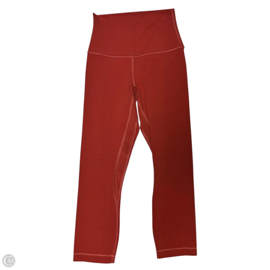 Athletic Leggings By Lululemon In Orange, Size: Xs