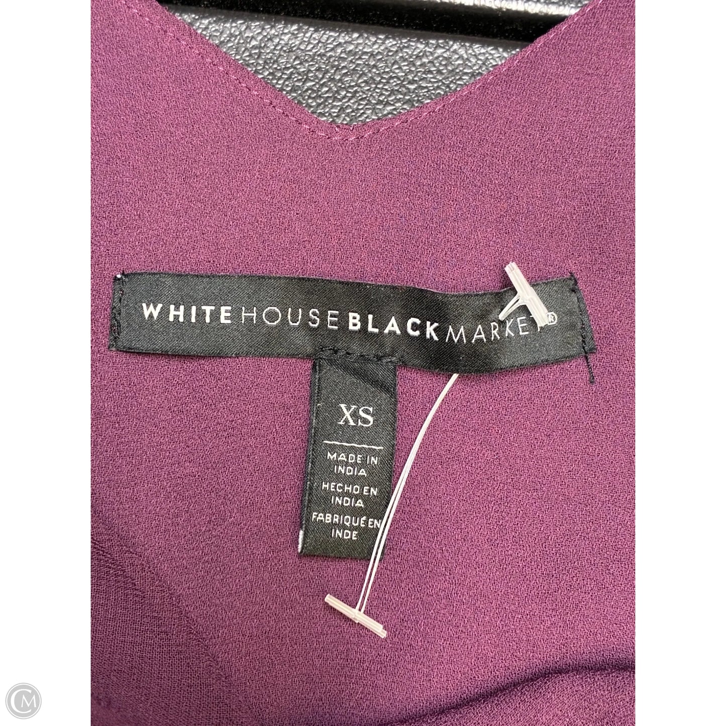 Blouse Short Sleeve By White House Black Market In Purple, Size: Xs