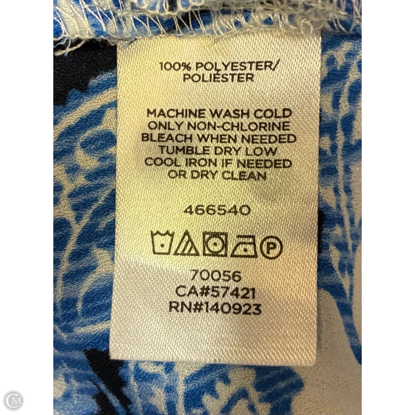 Blouse Short Sleeve By Loft In Blue, Size: Xl