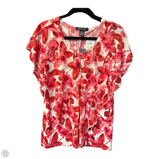 Blouse Sleeveless By Cmf In Pink & Red, Size: M